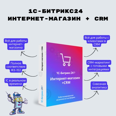 Программа для ЭВМ "1С-Битрикс24". Лицензия Интернет-магазин + CRM (12 мес.) - купить в Джилихуре